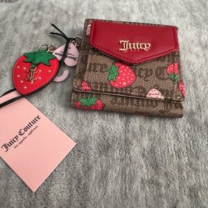 Juicy Couture Red and Brown Wallet